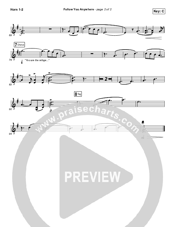 Follow You Anywhere Brass Pack (Passion / Kristian Stanfill)