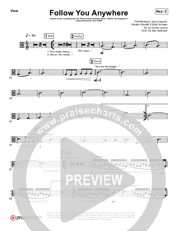 Follow You Anywhere Viola (Passion / Kristian Stanfill)