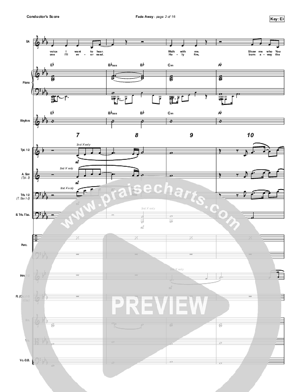 Fade Away Conductor's Score (Passion / Melodie Malone)