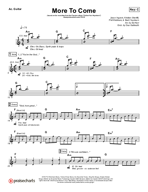 More To Come Acoustic Guitar (Passion / Kristian Stanfill)