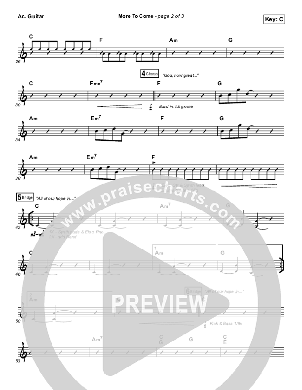 More To Come Acoustic Guitar (Passion / Kristian Stanfill)