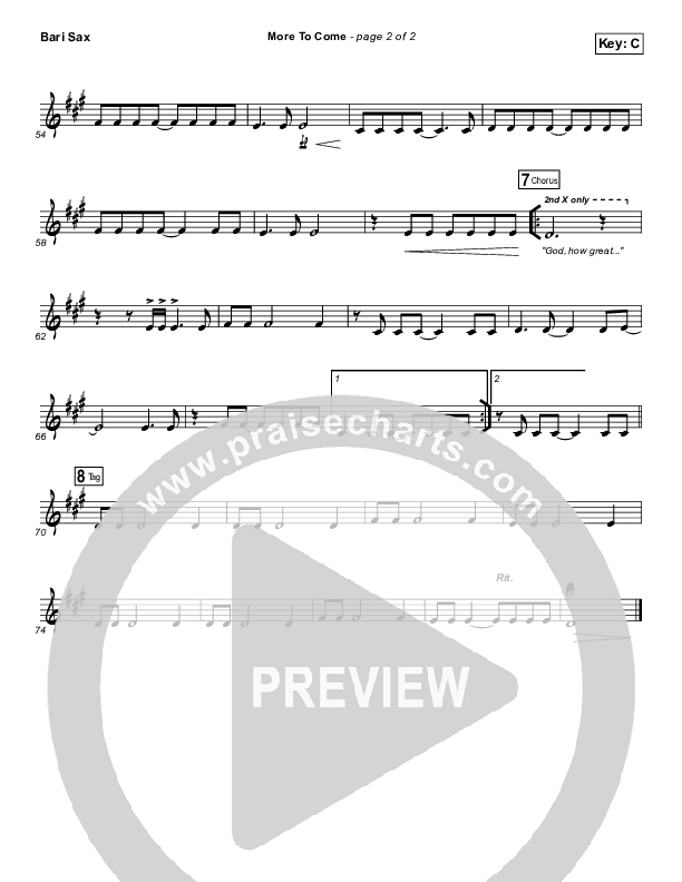 More To Come Bari Sax (Passion / Kristian Stanfill)