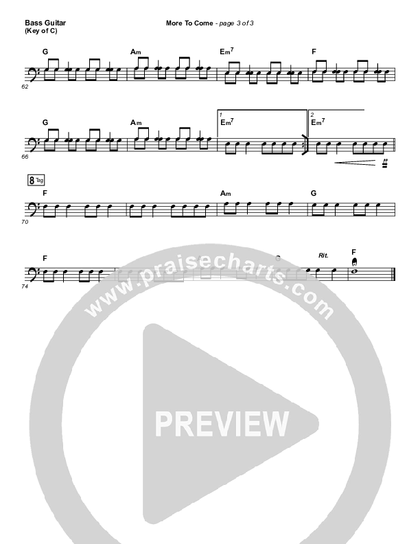 More To Come Bass Guitar (Passion / Kristian Stanfill)