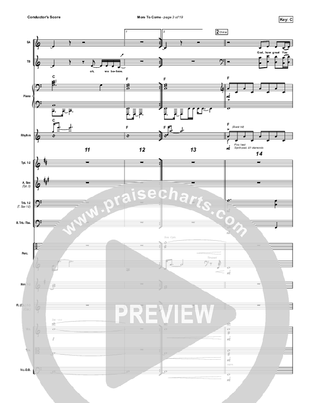 More To Come Conductor's Score (Passion / Kristian Stanfill)