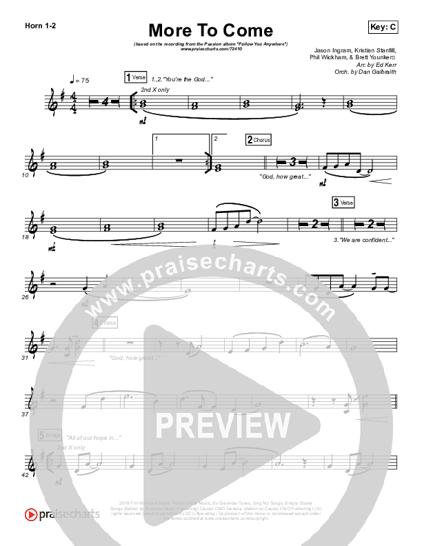 More To Come French Horn 1/2 (Passion / Kristian Stanfill)