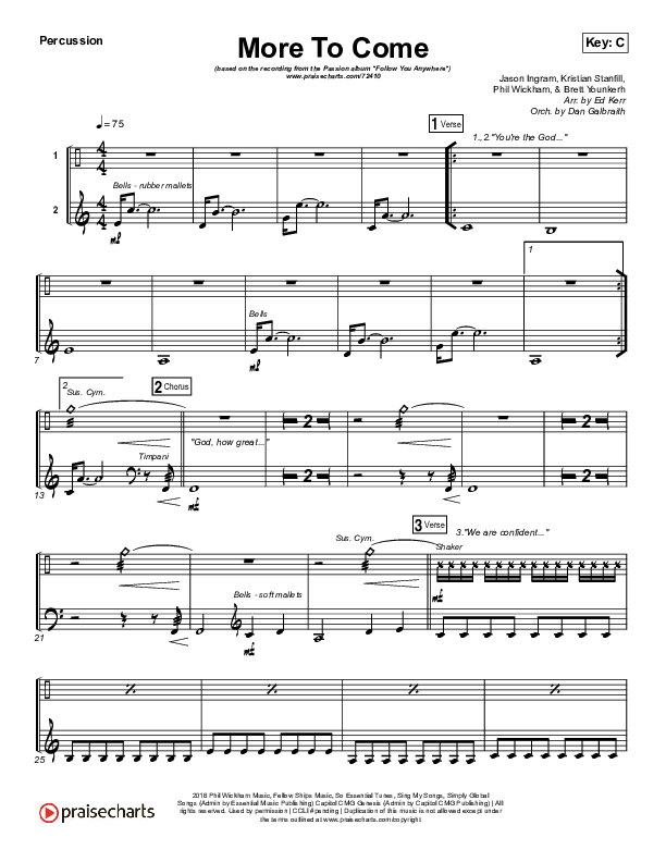 More To Come Percussion (Passion / Kristian Stanfill)