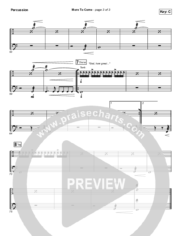 More To Come Percussion (Passion / Kristian Stanfill)