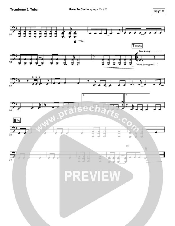 More To Come Trombone 3/Tuba (Passion / Kristian Stanfill)