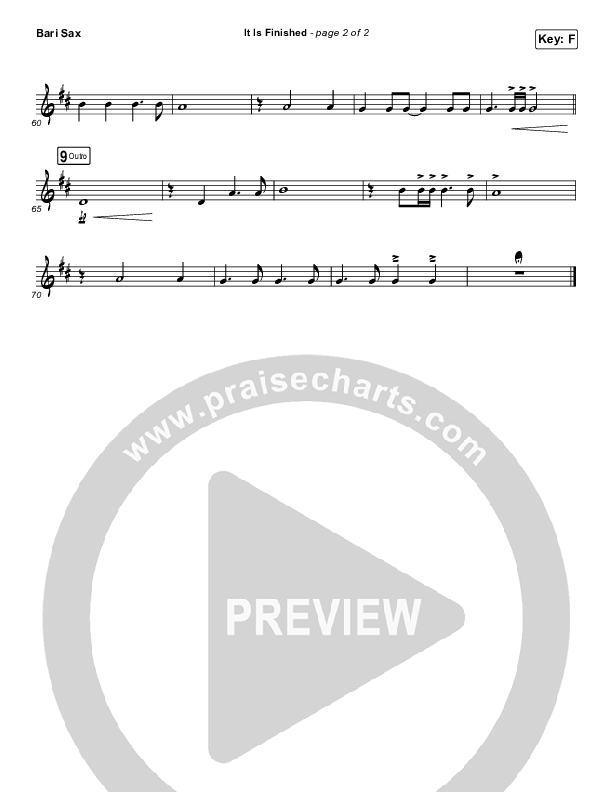 It Is Finished Bari Sax (Passion / Melodie Malone)