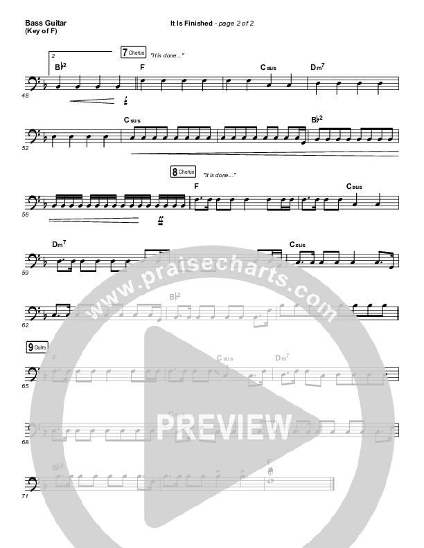It Is Finished Bass Guitar (Passion / Melodie Malone)