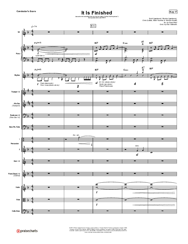 It Is Finished Conductor's Score (Passion / Melodie Malone)