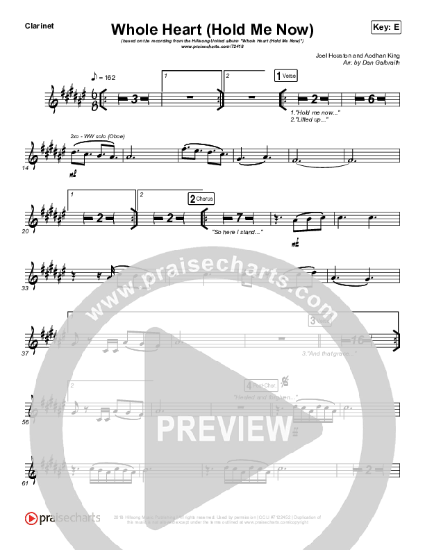 Whole Heart (Hold Me Now) Wind Pack (Hillsong UNITED)