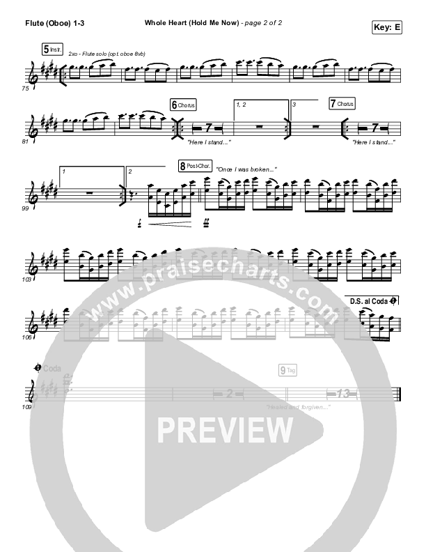 Tears In Heaven sheet music for flute solo (PDF-interactive)