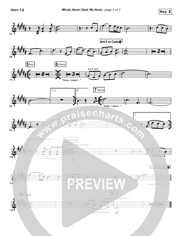 Whole Heart (Hold Me Now) Brass Pack (Hillsong UNITED)