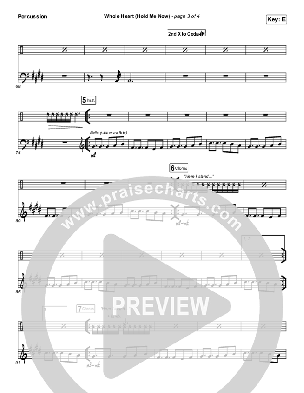 Whole Heart (Hold Me Now) Percussion (Hillsong UNITED)