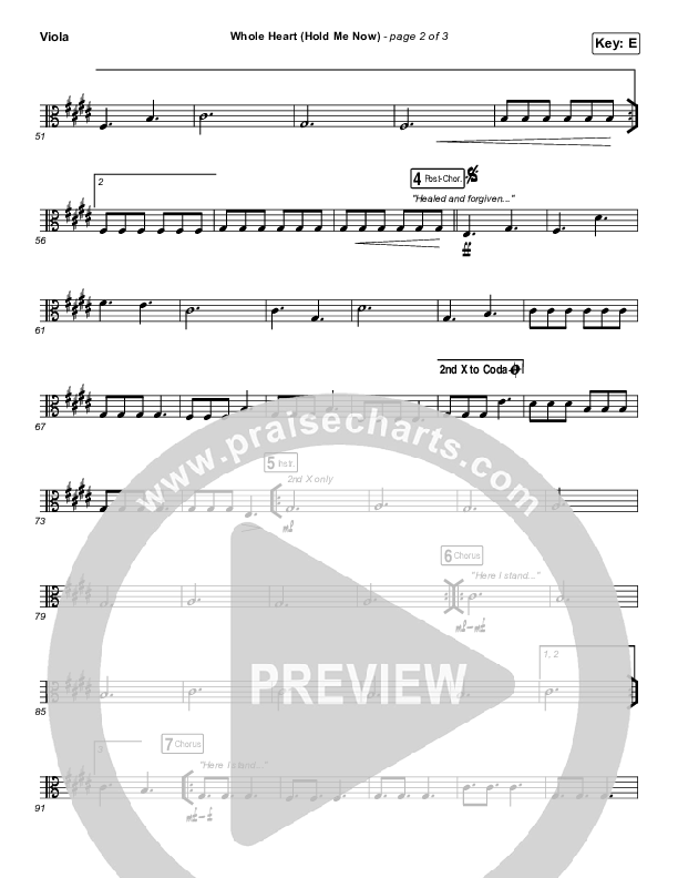 Whole Heart (Hold Me Now) Viola (Hillsong UNITED)