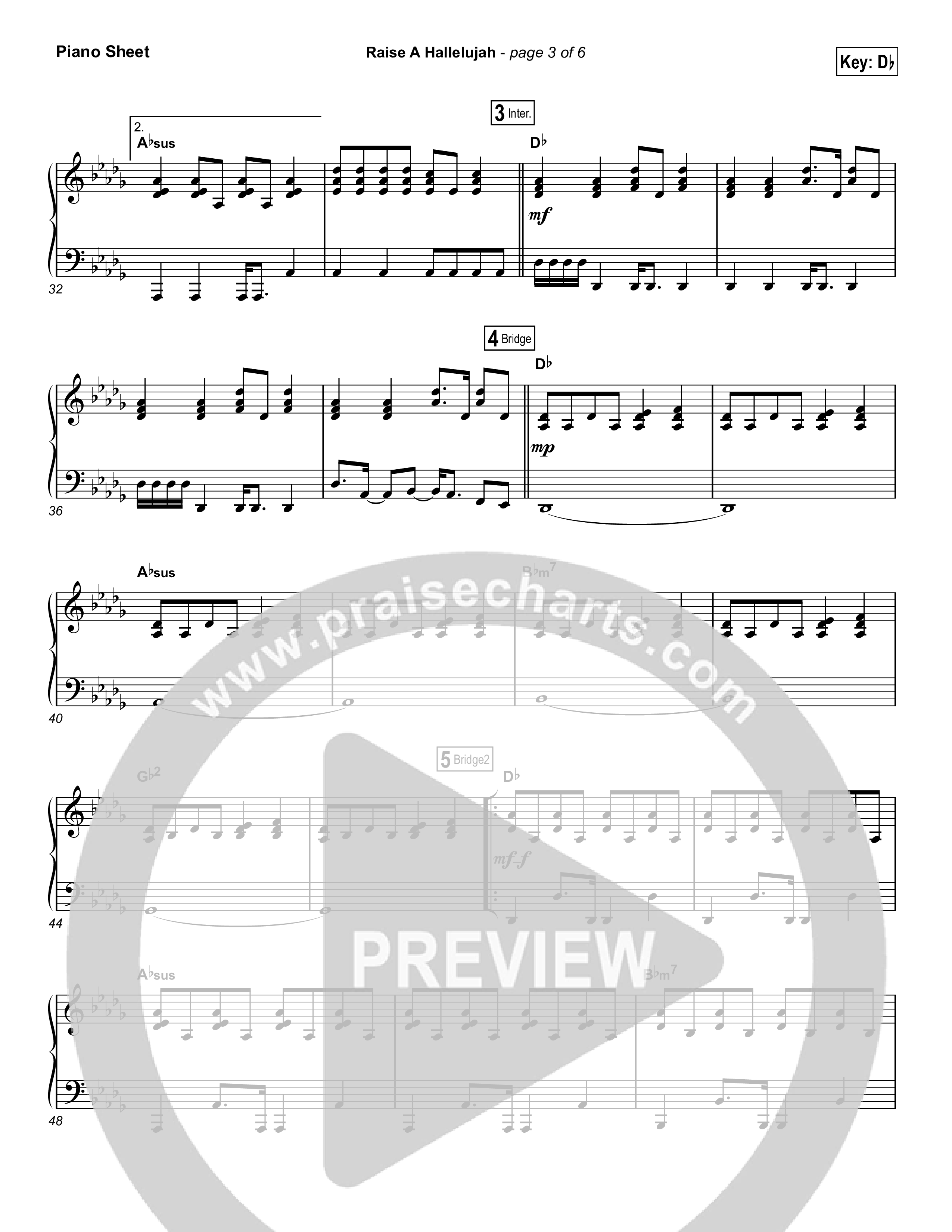 Raise A Hallelujah (Choral Anthem SATB) Piano Sheet (Bethel Music / Arr. Luke Gambill)