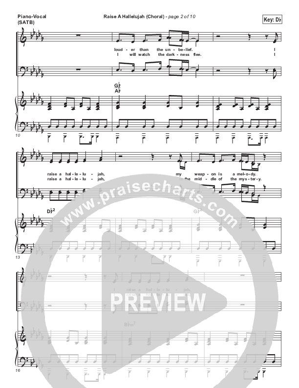 Raise A Hallelujah (Choral Anthem SATB) Piano/Vocal Pack (Bethel Music / Arr. Luke Gambill)