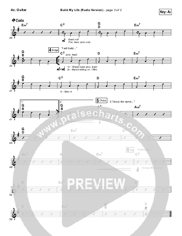 Build My Life (Radio) Acoustic Guitar (Pat Barrett)