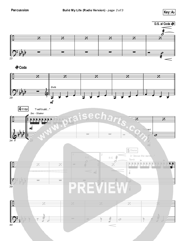 Build My Life (Radio) Percussion (Pat Barrett)