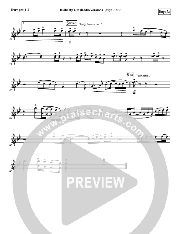 Build My Life (Radio) Trumpet 1,2 (Pat Barrett)