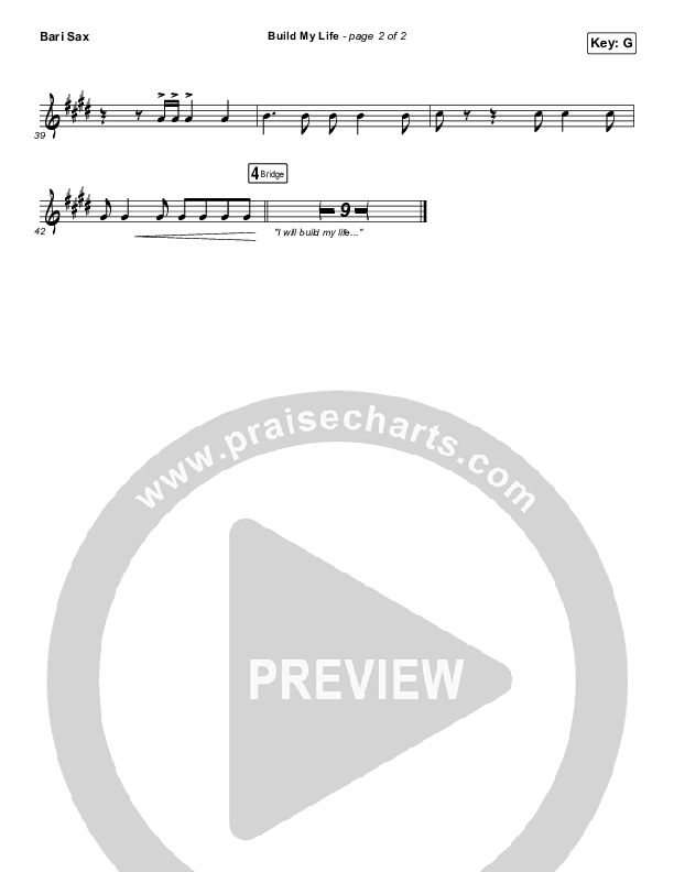 Build My Life (Live) Bari Sax (Pat Barrett / Chris Tomlin)