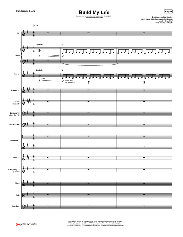 Build My Life (Live) Conductor's Score (Pat Barrett / Chris Tomlin)