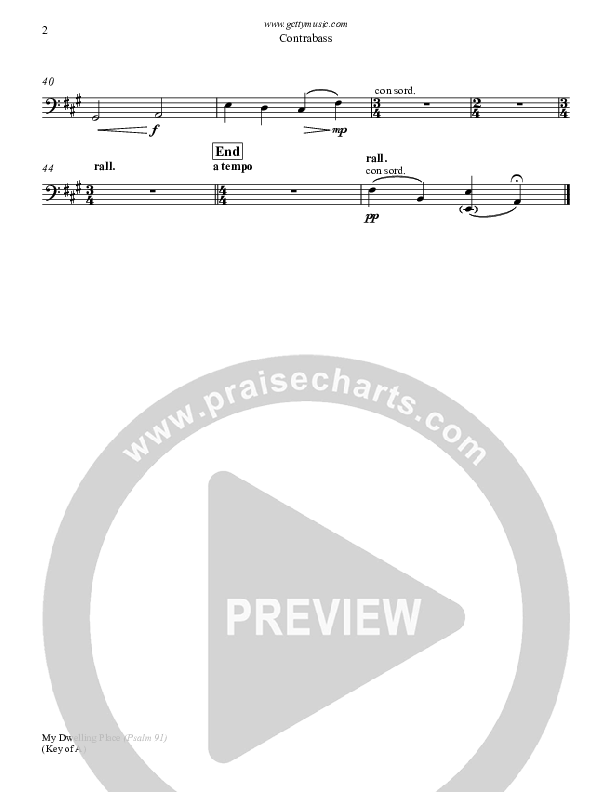 My Dwelling Place (Psalm 91) Contrabass (Keith & Kristyn Getty)