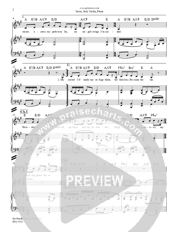 My Dwelling Place (Psalm 91) Piano/Vocal (Keith & Kristyn Getty)