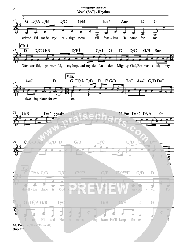 My Dwelling Place (Psalm 91) Rhythm/Vocal (Keith & Kristyn Getty)