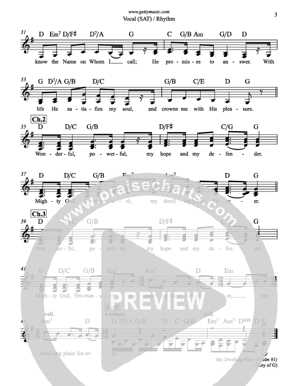 My Dwelling Place (Psalm 91) Rhythm/Vocal (Keith & Kristyn Getty)