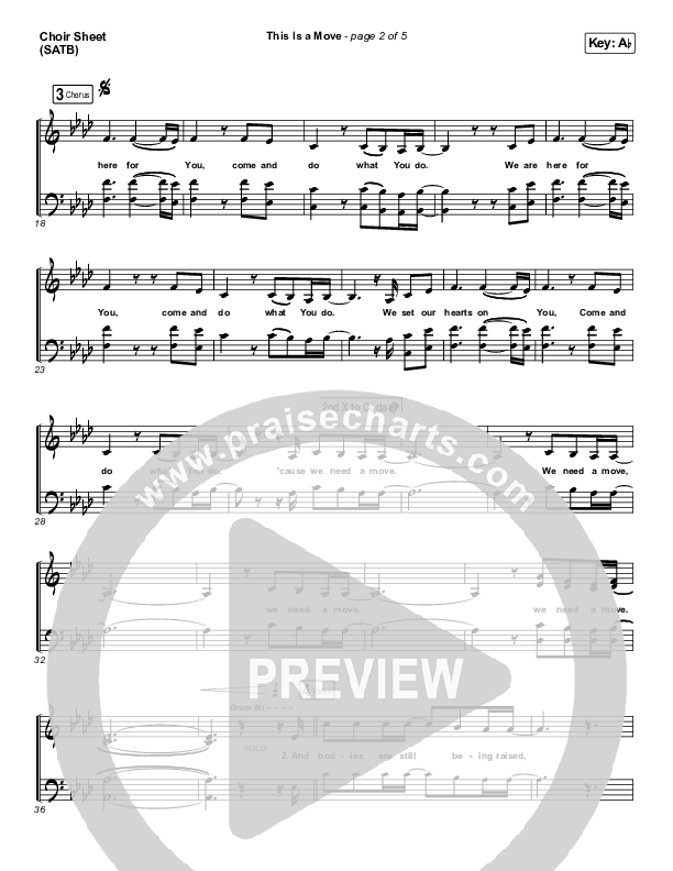 This Is A Move Choir Sheet (SATB) (Tasha Cobbs Leonard)