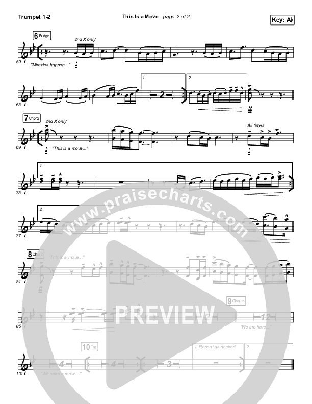 This Is A Move Trumpet 1,2 (Tasha Cobbs Leonard)