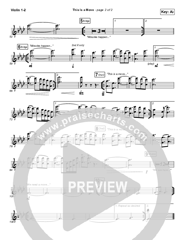 This Is A Move Violin 1/2 (Tasha Cobbs Leonard)