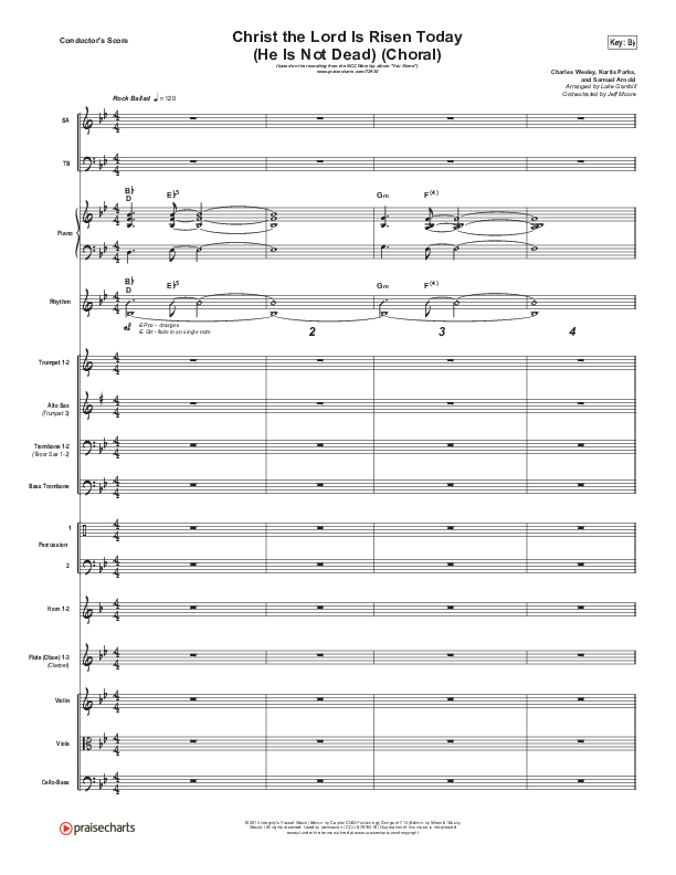 Christ The Lord Is Risen Today (He Is Not Dead) (Choral Anthem SATB) Orchestration (NCC Worship / Arr. Luke Gambill)