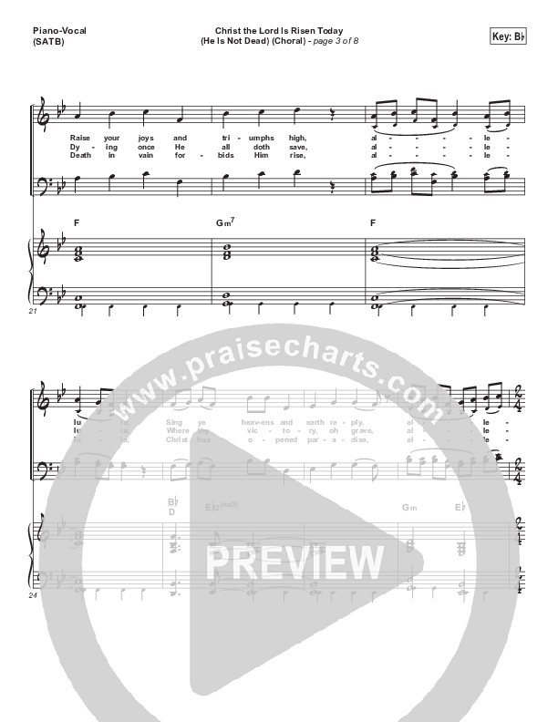 Christ The Lord Is Risen Today (He Is Not Dead) (Choral Anthem SATB) Piano/Vocal Pack (NCC Worship / Arr. Luke Gambill)
