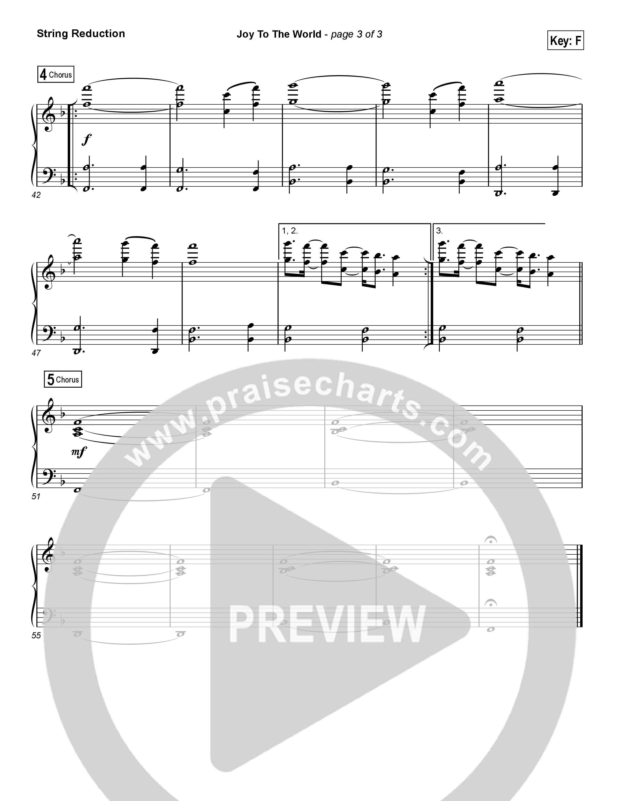 Joy To The World (Choral Anthem SATB) Synth Strings (Hillsong Worship / Arr. Luke Gambill)
