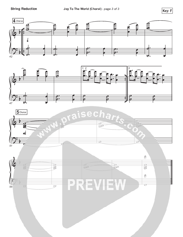 Joy To The World (Choral Anthem SATB) String Pack (Hillsong Worship / Arr. Luke Gambill)