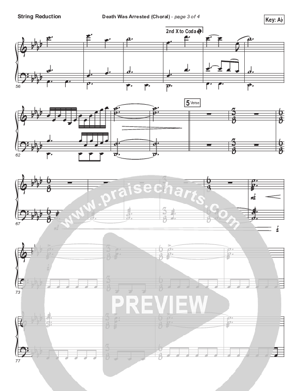 Death Was Arrested (Choral Anthem SATB) Synth Strings (North Point Worship / Arr. Luke Gambill)