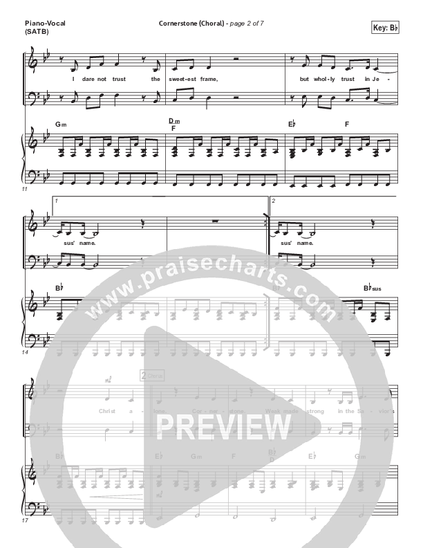 Cornerstone (Choral Anthem SATB) Piano/Vocal Pack (Hillsong Worship / Arr. Luke Gambill)