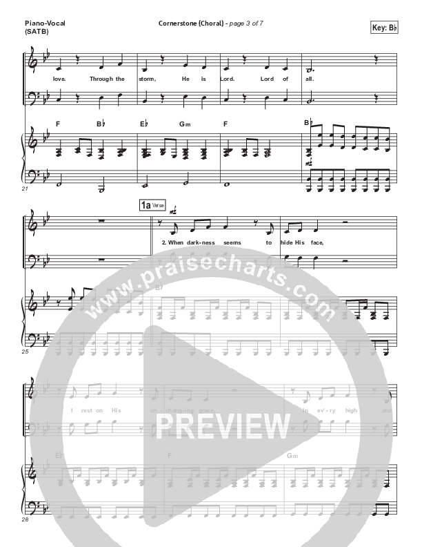 Cornerstone (Choral Anthem SATB) Piano/Vocal Pack (Hillsong Worship / Arr. Luke Gambill)