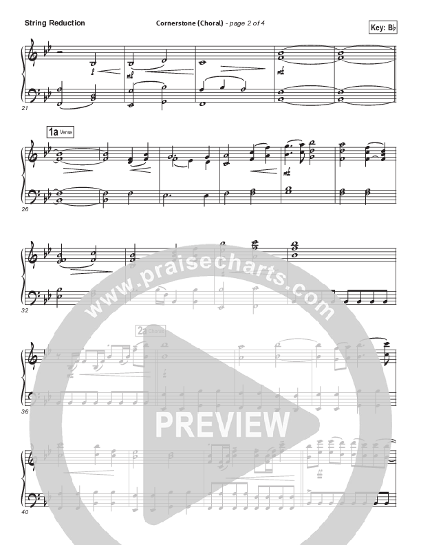 Cornerstone (Choral Anthem SATB) String Pack (Hillsong Worship / Arr. Luke Gambill)