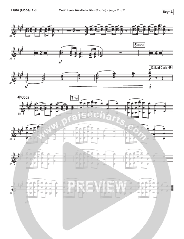 Your Love Awakens Me (Choral Anthem SATB) Flute/Oboe 1/2/3 (Phil Wickham / Arr. Luke Gambill)