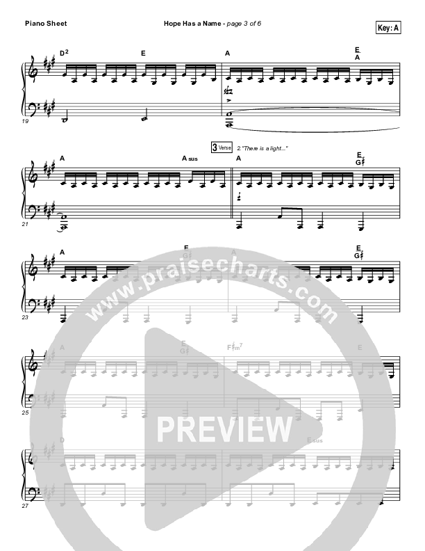 Hope Has A Name (Choral Anthem SATB) Piano Sheet (River Valley Worship / Arr. Luke Gambill)