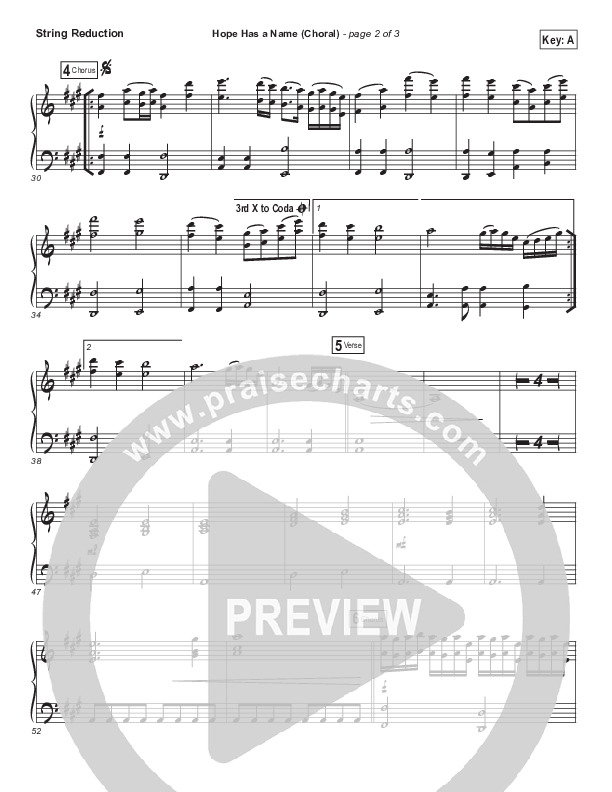 Hope Has A Name (Choral Anthem SATB) String Pack (River Valley Worship / Arr. Luke Gambill)