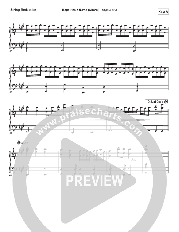 Hope Has A Name (Choral Anthem SATB) String Pack (River Valley Worship / Arr. Luke Gambill)