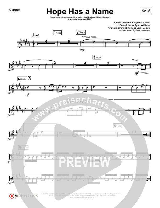Hope Has A Name (Choral Anthem SATB) Wind Pack (River Valley Worship / Arr. Luke Gambill)
