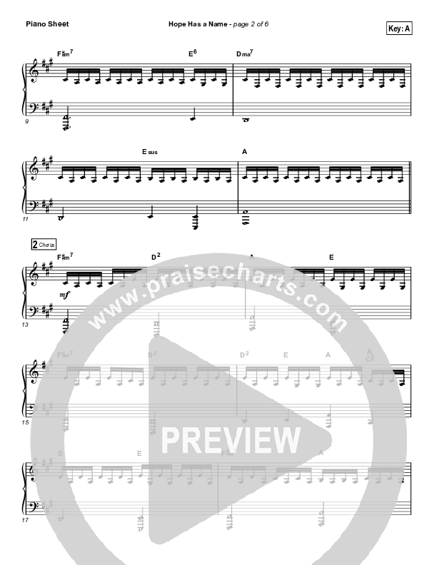 Hope Has A Name (Choral Anthem SATB) Piano Sheet (River Valley Worship / Arr. Luke Gambill)