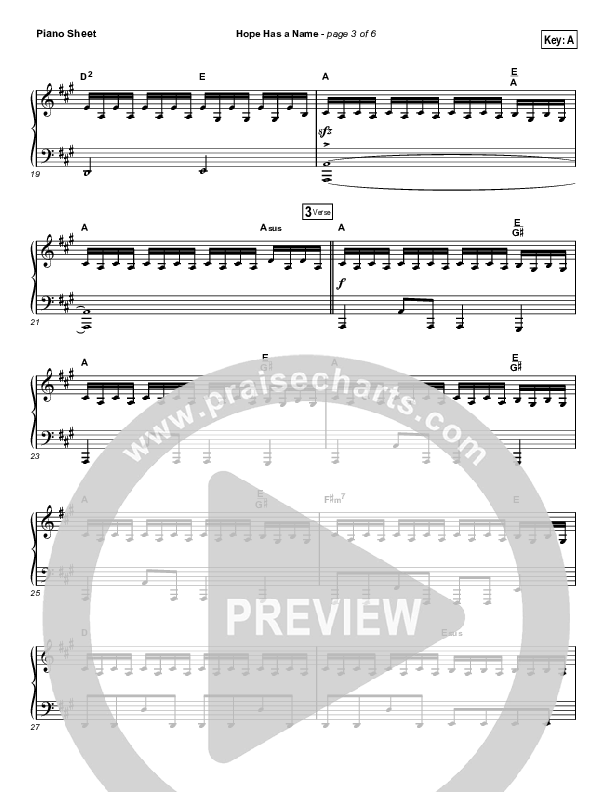 Hope Has A Name (Choral Anthem SATB) Piano Sheet (River Valley Worship / Arr. Luke Gambill)