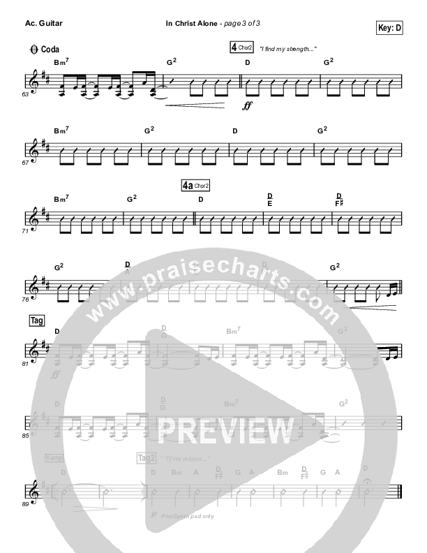 In Christ Alone (Choral Anthem SATB) Acoustic Guitar (Kristian Stanfill / Passion / Arr. Luke Gambill)